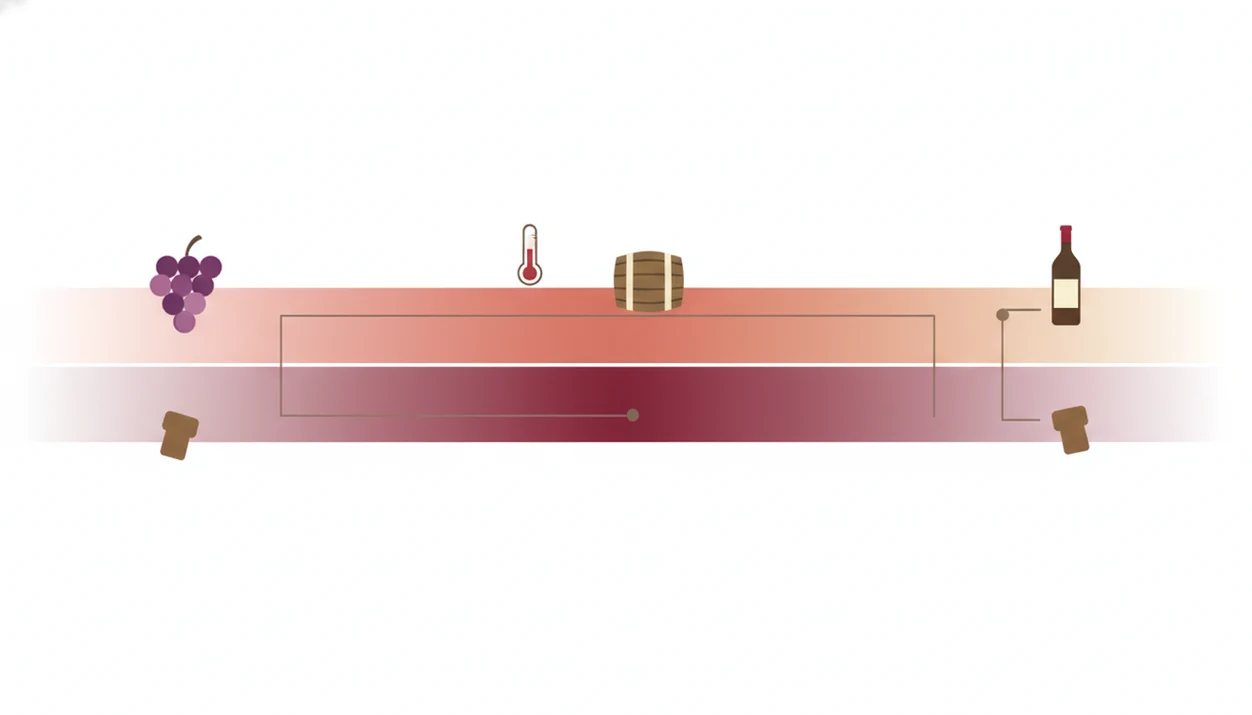 A clean diagram uses wine icons and color bands to show how drinking windows are estimated.